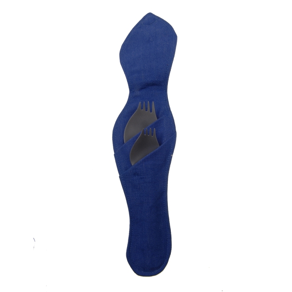 Etui georgette tissu bleu