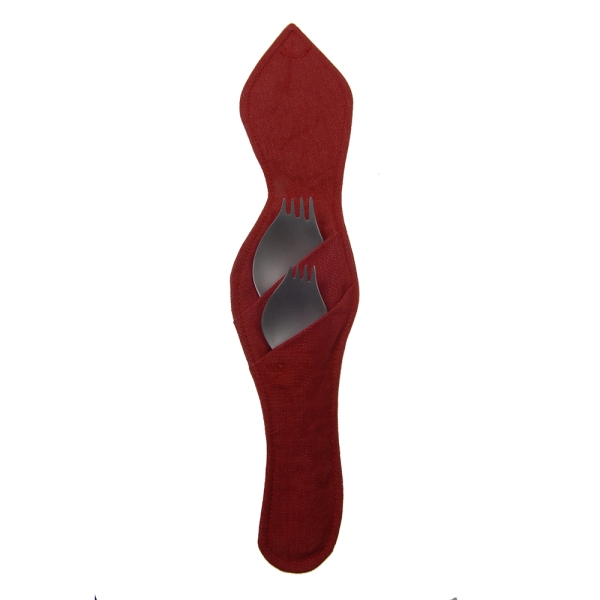 Etui georgette tissu rouge