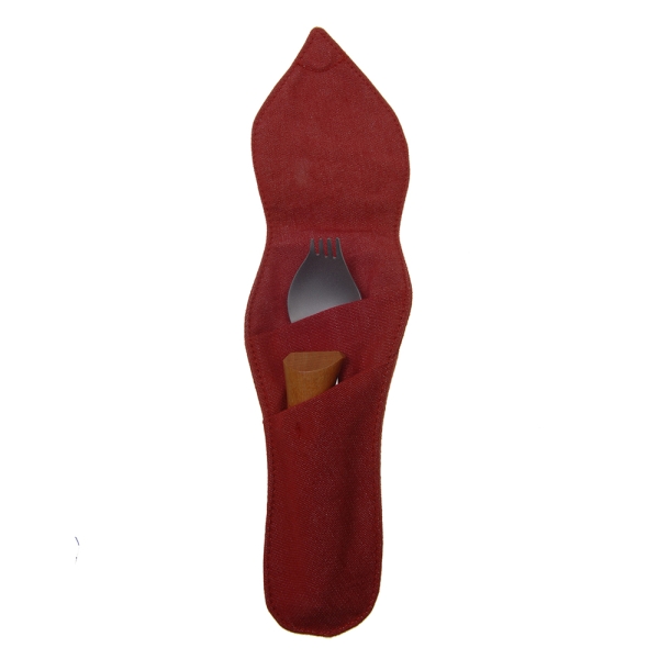 Etui georgette tissu rouge