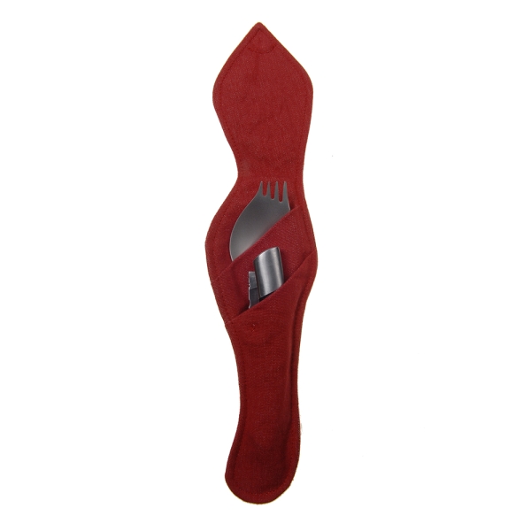 Etui georgette tissu rouge